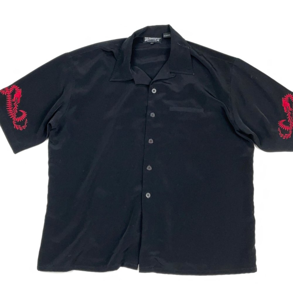 Dragonfly S/S Dragon Embroidered Sleeve Shirt